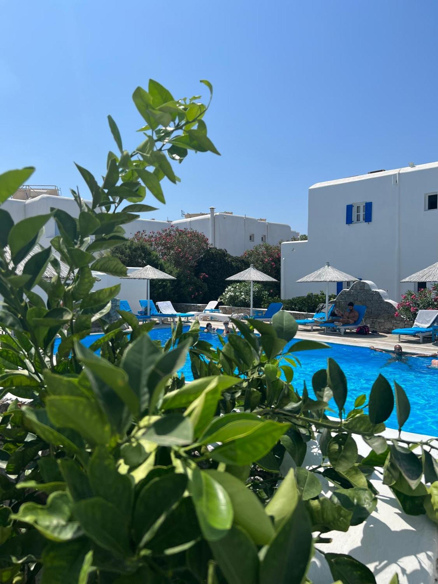 Anemos Apartments Ornos  Bagian luar foto